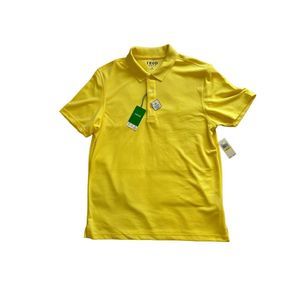 NWT New Men IZOD Golf Shirt Polo Yellow Cream Size Medium